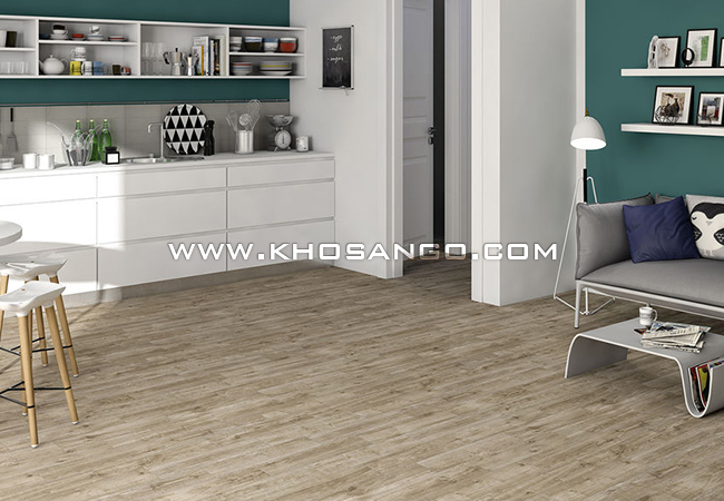 sàn gỗ lót sàn phòng bếp