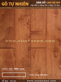 Red Rubber wood flooring 900mm