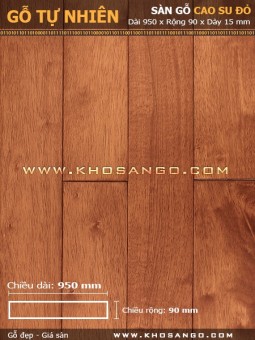 Red Rubber wood flooring 900mm