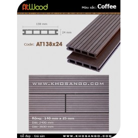 Sàn gỗ ngoài trời ATwood AT138x24-Coffee