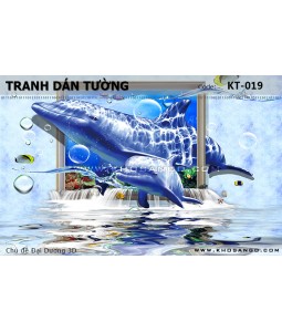 Ocean 3D wall paintings KT-019