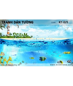 Ocean 3D wall paintings KT-025
