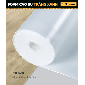 White Foam Rubber Blue1.7 mm 