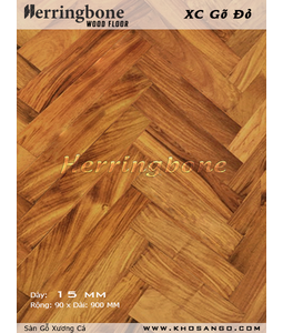 Wooden floor Red Fishbone