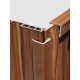 Nẹp V ốp trần và ốp tường 3K WPC V25x25-Wood