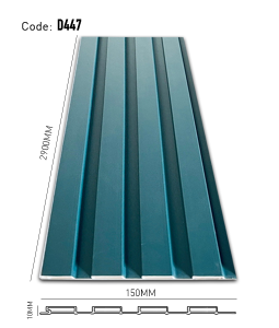 Fluted PVC Panel 4 D447-10mm