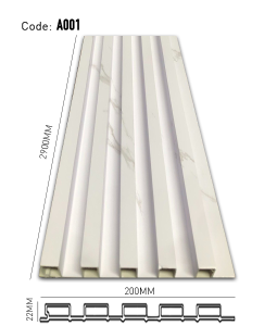 Pvc Fluted Panel Thick 22mm A001