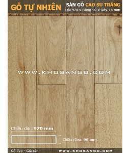 White Rubber wood flooring 970mm