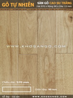 White Rubber wood flooring 970mm