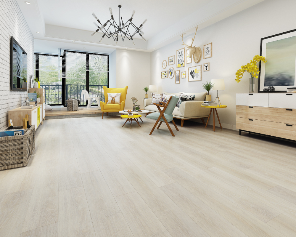 Màu sàn gỗ dể dàng kết hợp vật dụng nội thất cho không gian sống sang trọng tiện nghi.