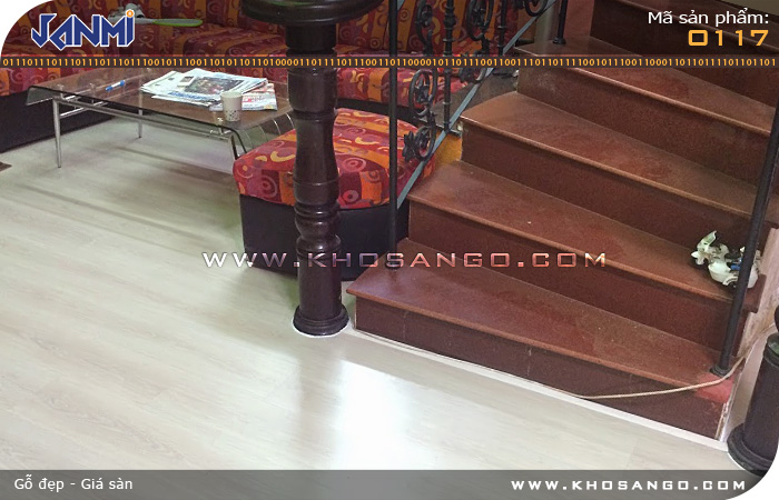 Sàn gỗ JANMI O117 - Lót sàn gỗ phòng khách