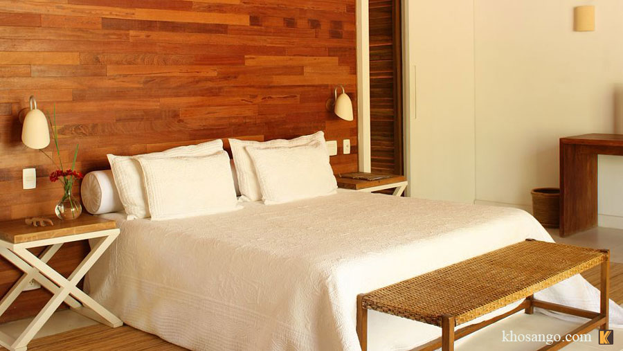 11 Mẫu thiết kế nội thất phòng ngủ với mảng tường đầu giường ốp gỗ