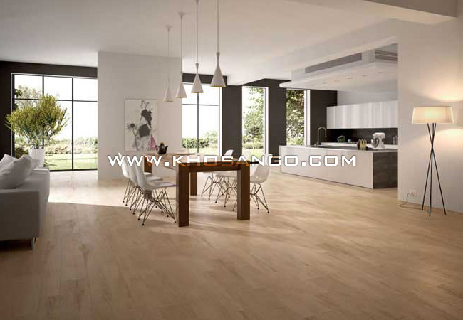sàn gỗ công nghiệp lót sàn phòng bếp