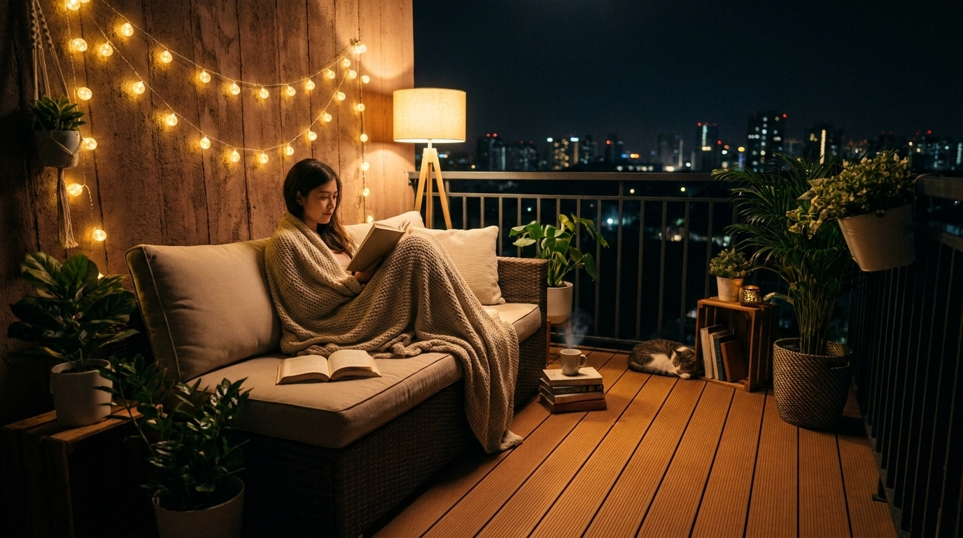 GÓC ĐỌC SÁCH BAN ĐÊM VỚI ĐÈN VÀNG