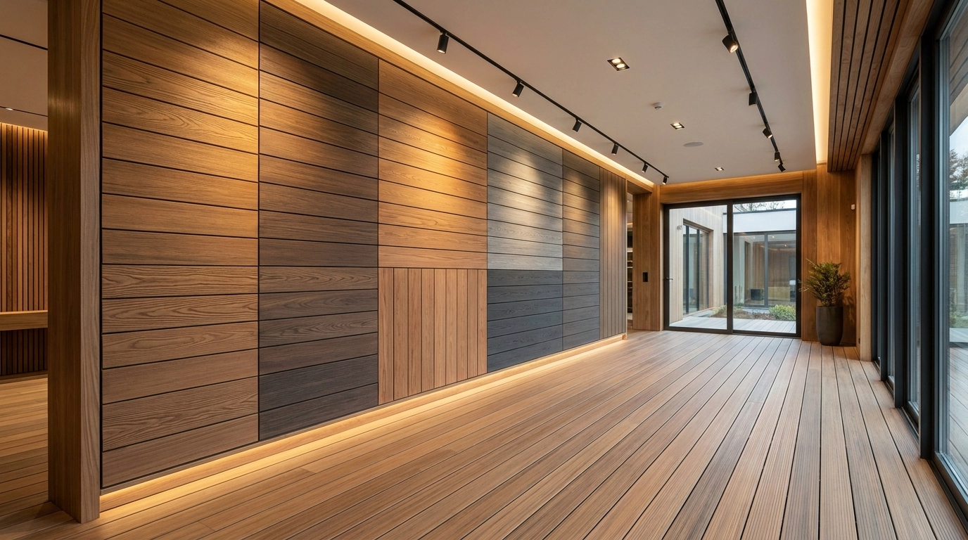 rải nghiệm mẫu sàn gỗ nhựa sân vườn cao cấp trực tiếp tại showroom Khosango.
