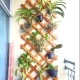 Wall Hanging Flower Pot Holder - Red
