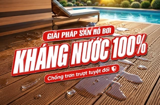 Sàn Quanh Hồ Bơi Luôn Ẩm Ướt? Đã Có Giải Pháp Gỗ Nhựa Tổng Hợp Kháng Nước 100%!