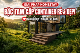 Bậc Tam Cấp Nhà Container Bằng Sàn Gỗ Giá Rẻ Ngoài Trời