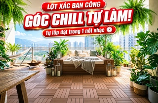 Cải Tạo Ban Công Nhỏ Hẹp Bằng Vỉ Gỗ Nhựa Tự Lắp Ghép Cải Tạo Ban Công Nhỏ Hẹp Bằng Vỉ Gỗ Nhựa Tự Lắp Ghép