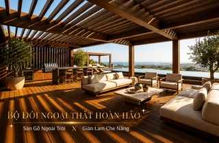 Kết Hợp Giàn Lam Che Nắng Và Sàn Gỗ Ngoài Trời: Bộ Đôi Hoàn Hảo Kiến Tạo Không Gian Ngoại Thất Đỉnh Cao