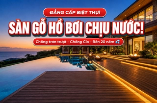 Đẳng Cấp Hồ Bơi Biệt Thự: Sàn Gỗ Ngoài Trời Chịu Nước