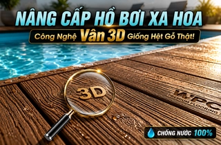 Nâng Cấp Hồ Bơi Gia Đình Thành Không Gian Xa Hoa Với Sàn Gỗ Ngoài Trời Vân 3D!