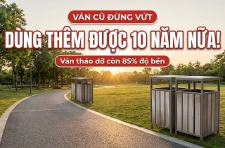 Tái Chế Ván Gỗ Nhựa Tháo Dỡ Thành Thùng Rác Công Viên Tái Chế Ván Gỗ Nhựa Tháo Dỡ Thành Thùng Rác Công Viên