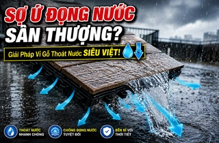 Bạn Lo Sợ Lót Sàn Sân Thượng Gây Ứ Đọng Nước? Khám Phá Ngay Giải Pháp Vỉ Gỗ Thoát Nước Siêu Việt Này!