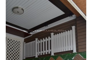 Mẫu sàn gỗ công nghiệp ốp trần đẹp