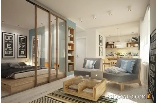 Sàn gỗ công nghiệp lót sàn gỗ chung cư hiện đại